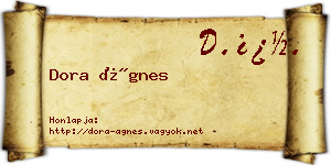 Dora Ágnes névjegykártya