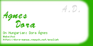 agnes dora business card