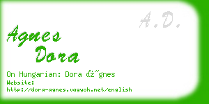 agnes dora business card